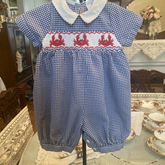 Bella Mia Kids Smocked Infant boys Shortall size size 0-3 months - Picture 15 of 16